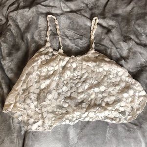 Floral, see thru crop top